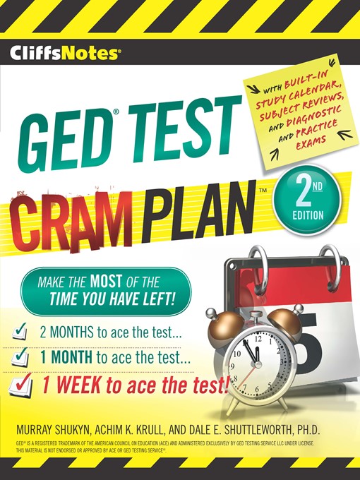 Title details for CliffsNotes GED Test Cram Plan by Murray Shukyn - Wait list